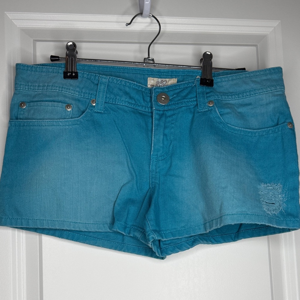 So Wear It Declare It Teal Jean Shorts